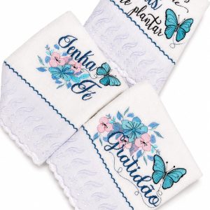 Toalha de Rosto Bordada e Personalizada